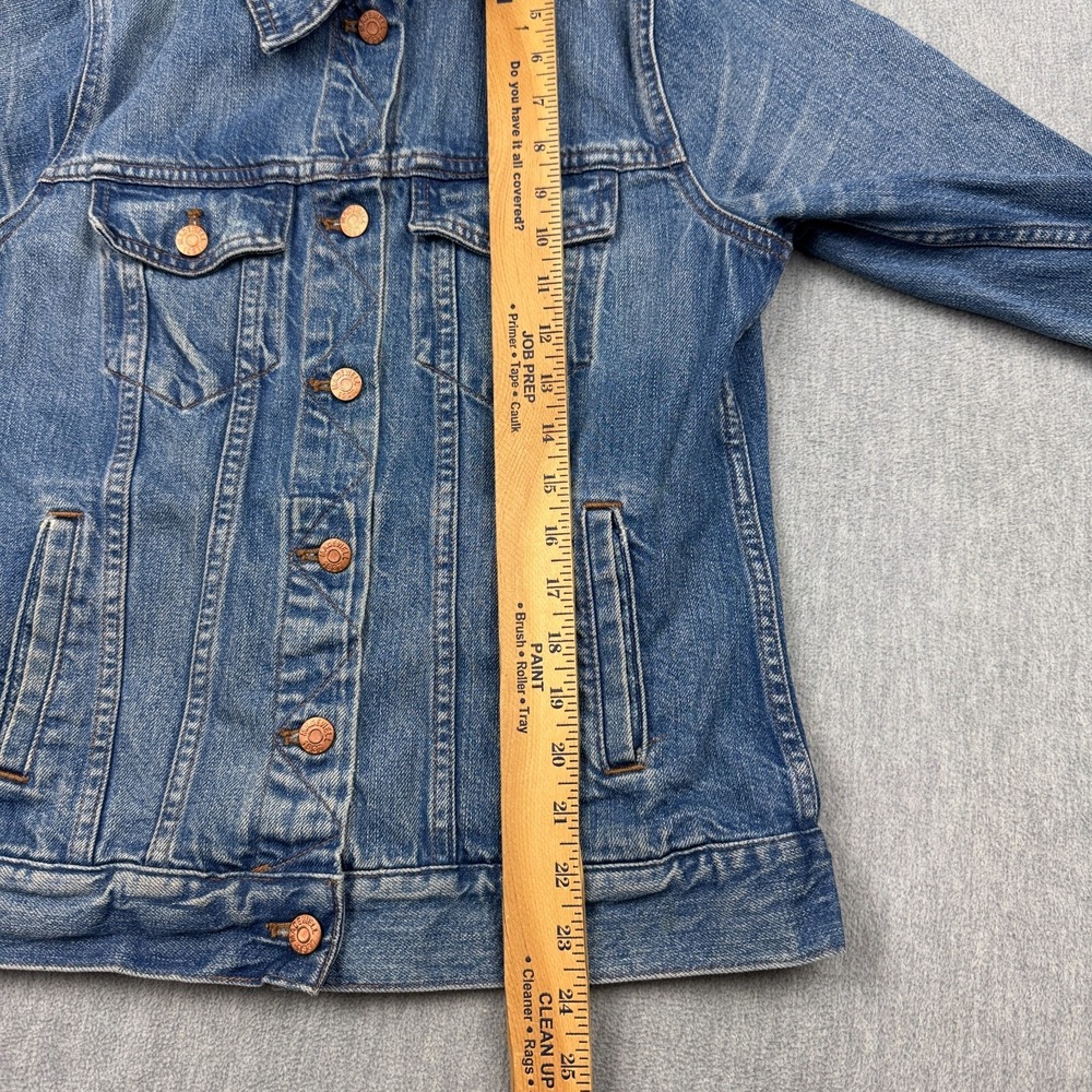 Madewell Denim Trucker Jacket Womens Medium Blue Western Workwear Jean Button Up - Picture 6 of 9